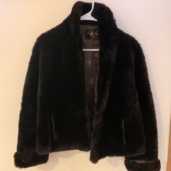 Women's Black Faux Fur Jacket - Picture 2 of 4